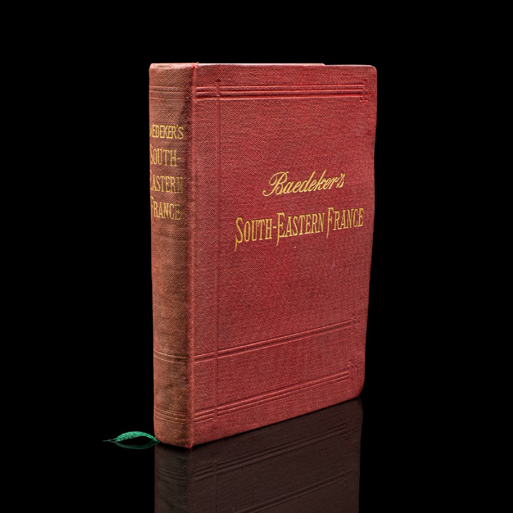 Small Antique Baedeker's South Eastern France Guide Book, Provence, Travel Maps