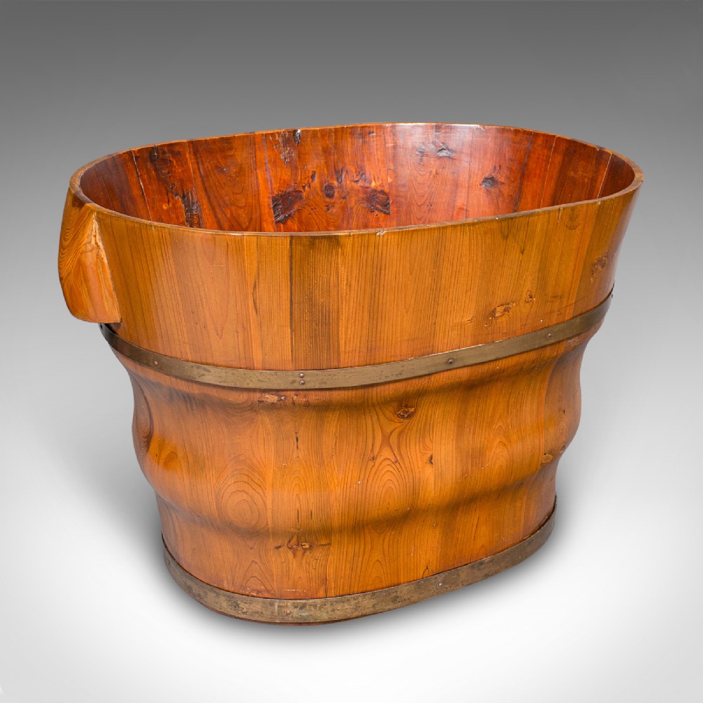 Antique Waste Paper Basket, Austrian, Cedar, Home Office Bin, Victorian, C.1900
