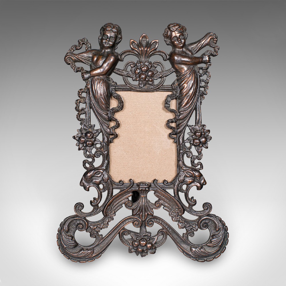 Antique Picture Frame, English, Photo Holder, Art Nouveau, Victorian, Circa 1900