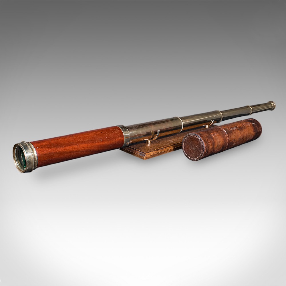 Large Antique 4 Draw Telescope, English, Maritime Spyglass, W Harris, William IV