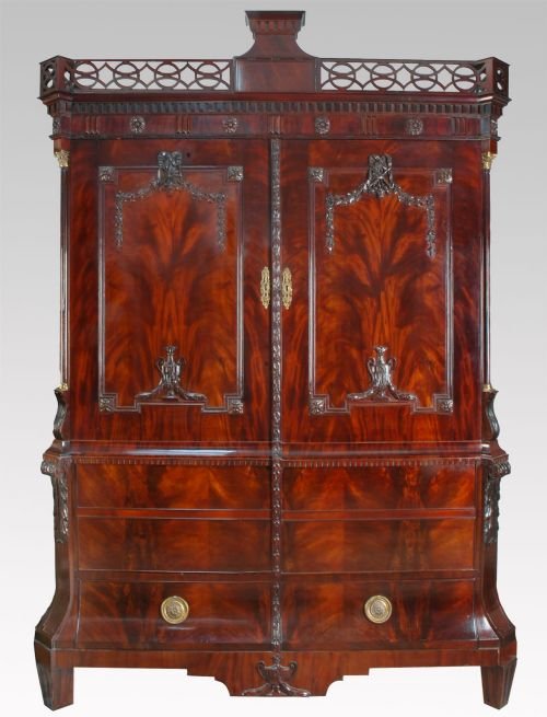 Flame Mahogany Two Door Wardrobe