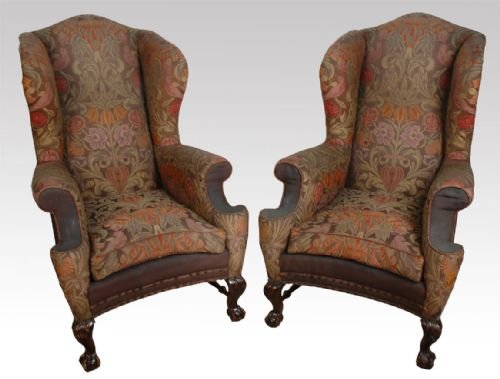 Pair of Wing Arm Chairs