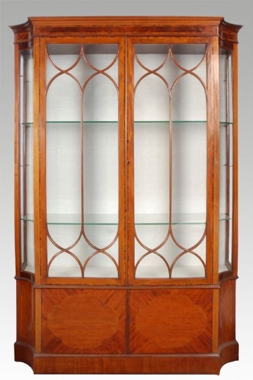 Mahogany and Inlaid Display Cabinet