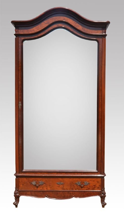 Mahogany Single Door Armoire Wardrobe