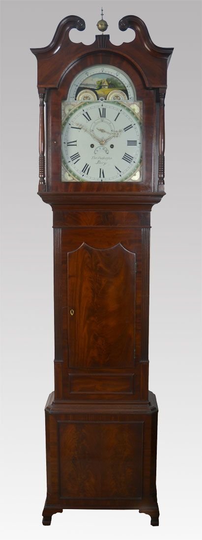 Mahogany Cased Eight Day Grandfather/ Longcase Clock by Thos Parkinfon Bury