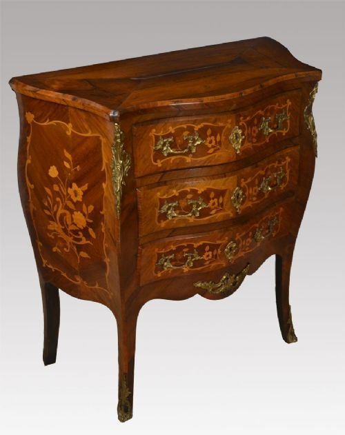 Kingwood and Marquetry Inlaid Commode