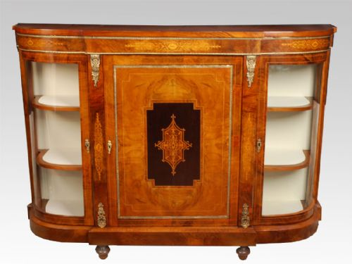 Victorian Figured Walnut Credenza