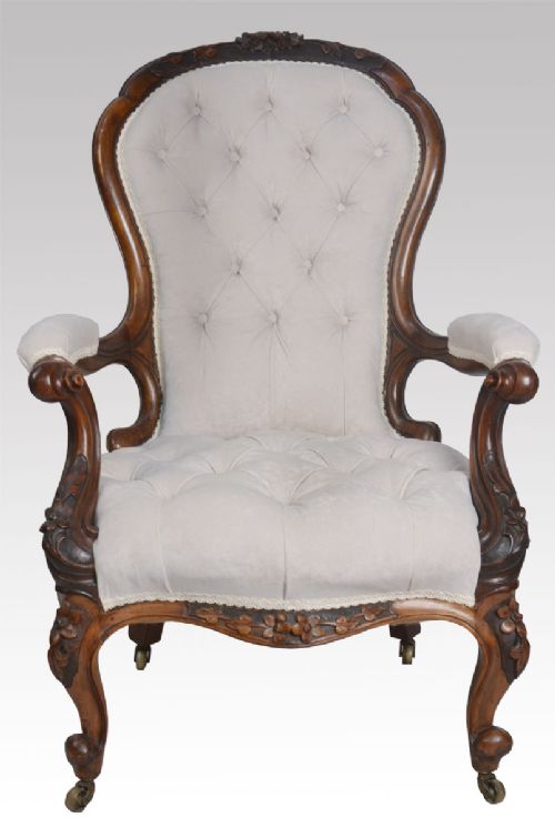 Walnut Framed Armchair