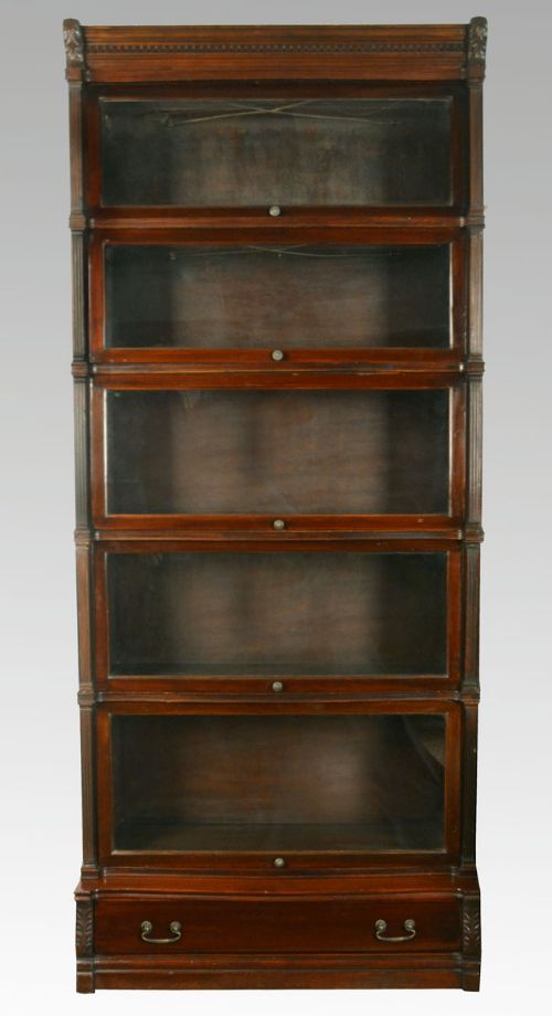 Mahogany Five Section Bookcase