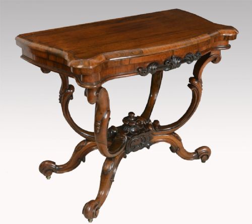 Victorian Rosewood Card Table / Side Table