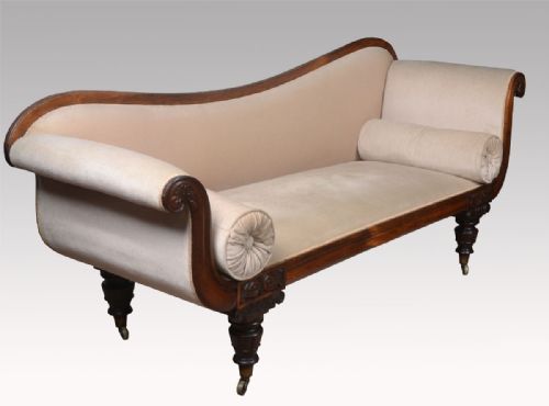 Rosewood Framed Chaise Longue