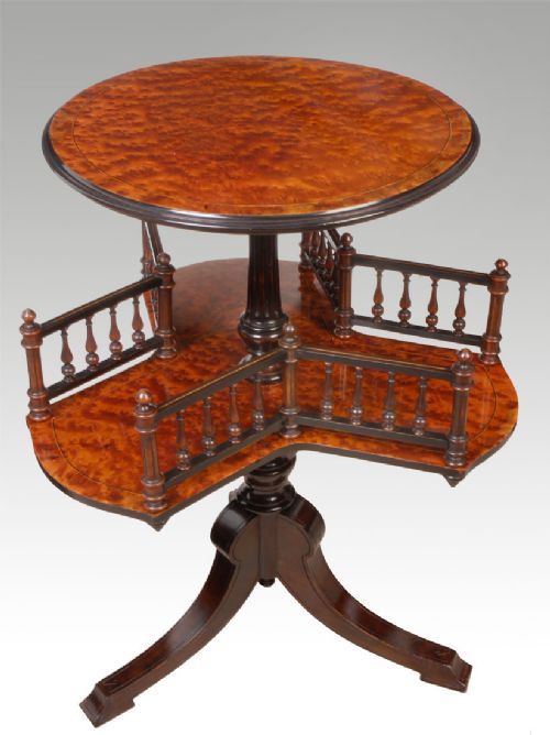 Amboyna and Ebony Book Table