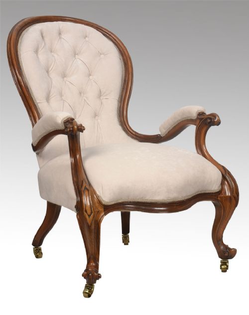 Walnut Framed Armchair