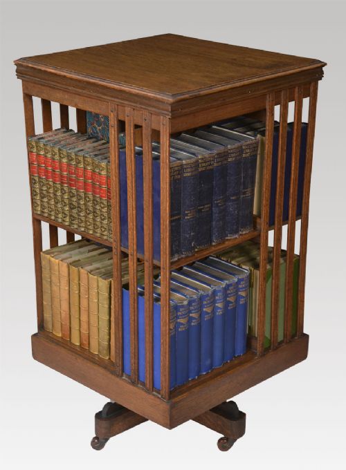 Oak Revolving Bookcase