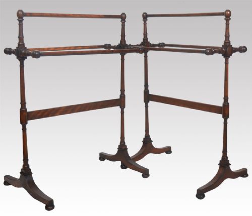 Pair of Victorian Mahogany Towel Rails