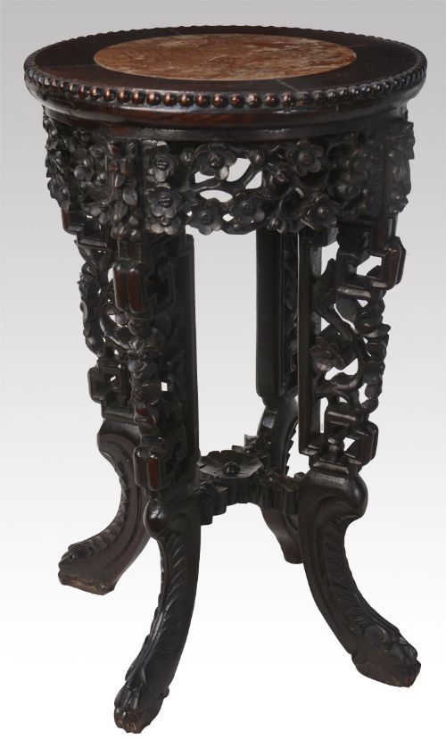 Chinese Hardwood Vase Stand of Small Proportions