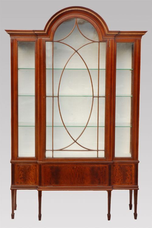 Mahogany Inlaid Display Cabinet