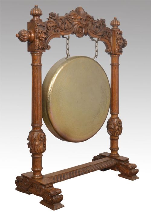 Carved Victorian Oak Dinner Gong