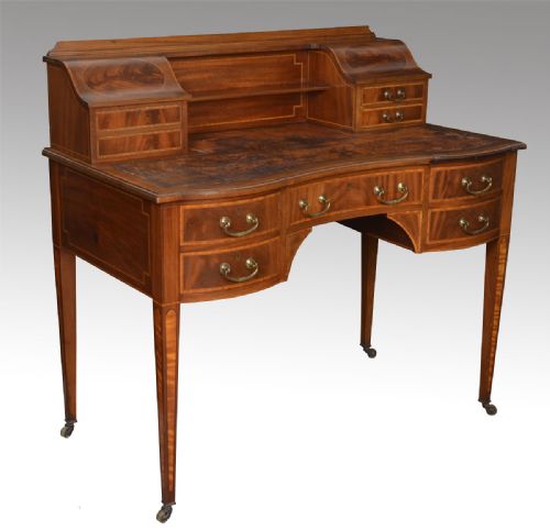 Mahogany and Inlaid Writing Desk by Maple & Co