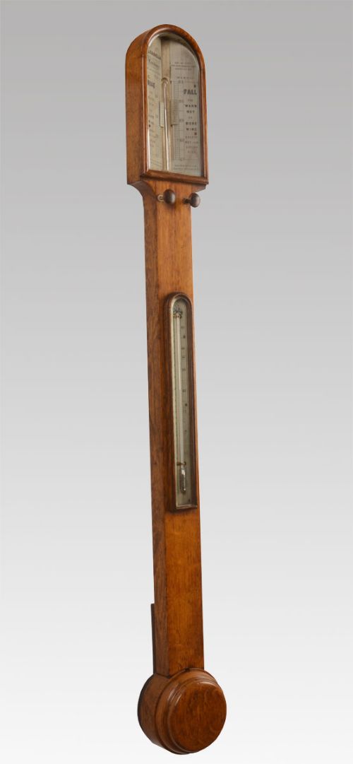 Oak Dome Top Stick Barometer