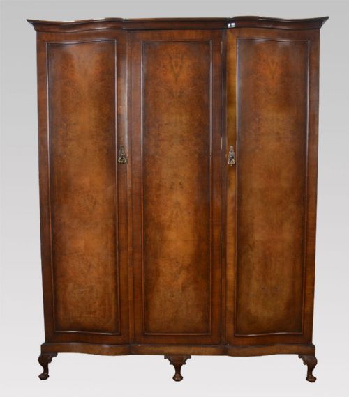 Walnut Three Door Wardrobe