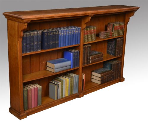 Large Oak Open Bookcase
