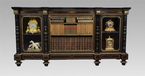 Victorian Ebonized and Gilt-metal Mounted Credenza