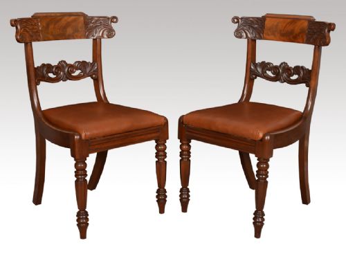 Pair of William IV Mahogany Side Chairs