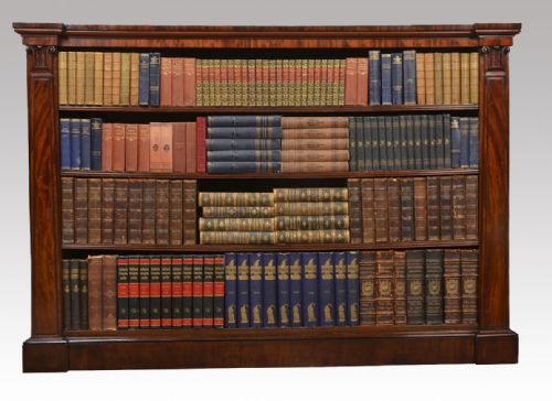 Large William IV Mahogany Open Bookcase