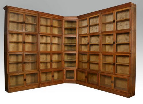 Very Unusual Large Oak Globe Wernicke Style Stacking Bookcase