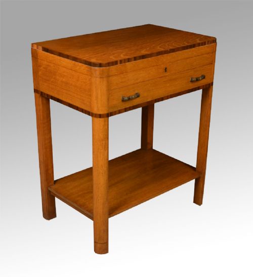 fig 1. Art Deco oak and walnut banded cased canteen for 12 places
