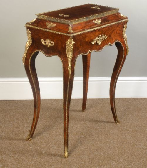 Victorian Walnut and Gilt Metal Mounted Jardinière