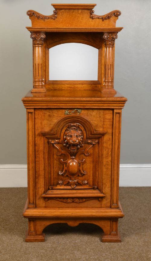 Victorian Antique Oak Coal Purdonium