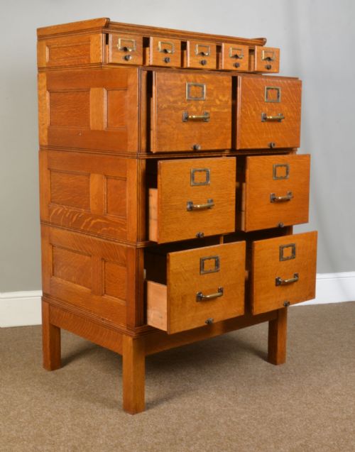 Oak Sectional Filing Cabinet