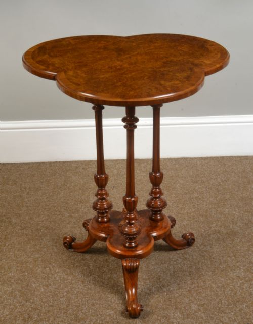 Victorian Burr Walnut Tripod Table