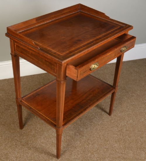 Edwardian Mahogany and Inlaid Side Table