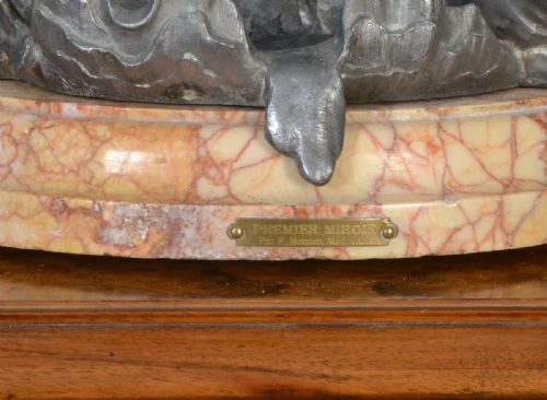 FRENCH MANTEL CLOCK LE PREMIER MIROIT SIGNED FRANCOIS MOREAU - ADDITIONAL PHOTO 4