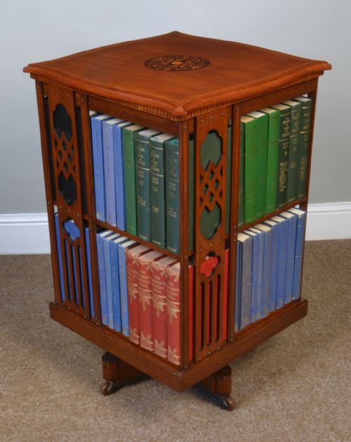 Edwardian Mahogany Revolving Bookcase