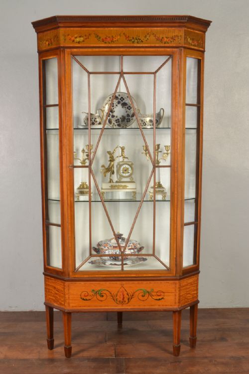 Edwardian Satinwood Display Cabinet