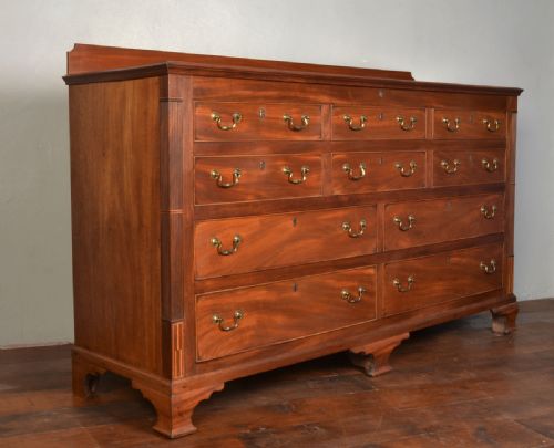 George III Mahogany Lancashire Mule Chest