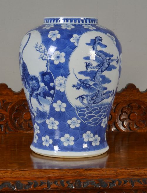 Late 19th Century Chinese Blue and White Vase