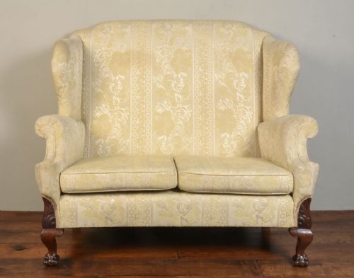 Large Mahogany Two Seater Settee