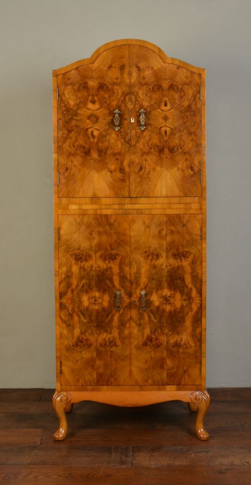 Figured Walnut Cocktail Cabinet