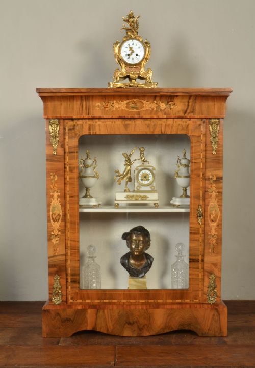 Victorian Figured Walnut Pier Cabinet