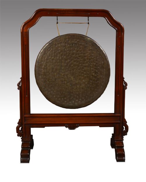 Chinese Hardwood Framed Dinner Gong