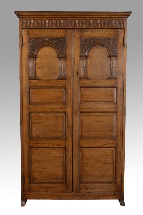 Carved Oak Wardrobe