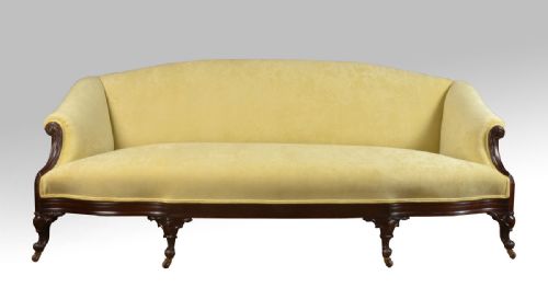 George II Style Mahogany Serpentine Sofa
