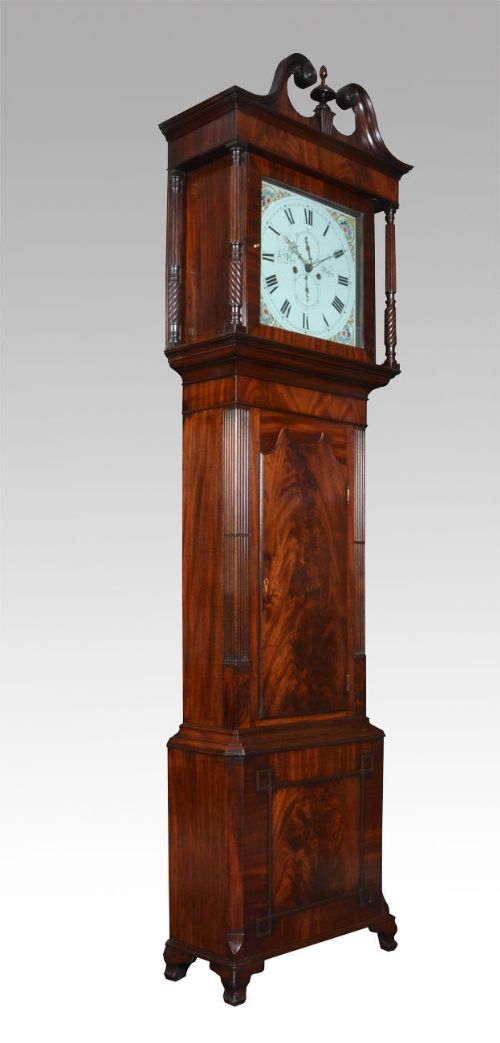 Mahogany Longcase Clock J Clarke Preston