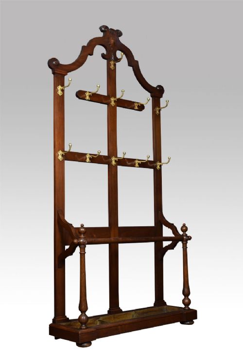 Victorian Walnut Hall Stand