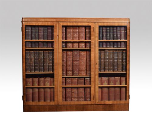 Art Deco Three Door Glazed Bookcase